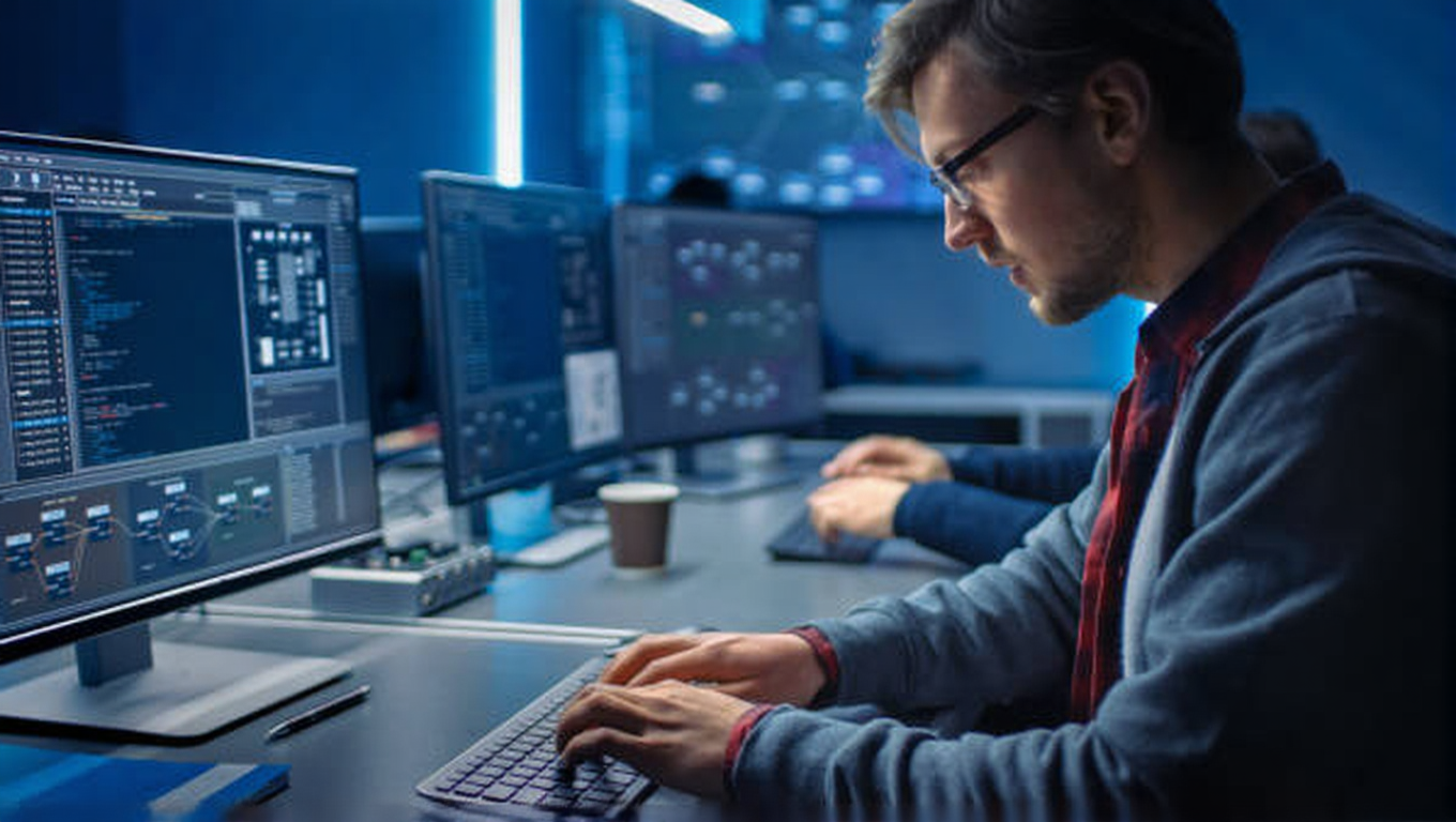 Team monitoring AIOps system for proactive IT issue detection and resolution in pool and spa business operations